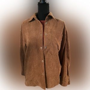 Shein women’s corduroy medium button down shirt